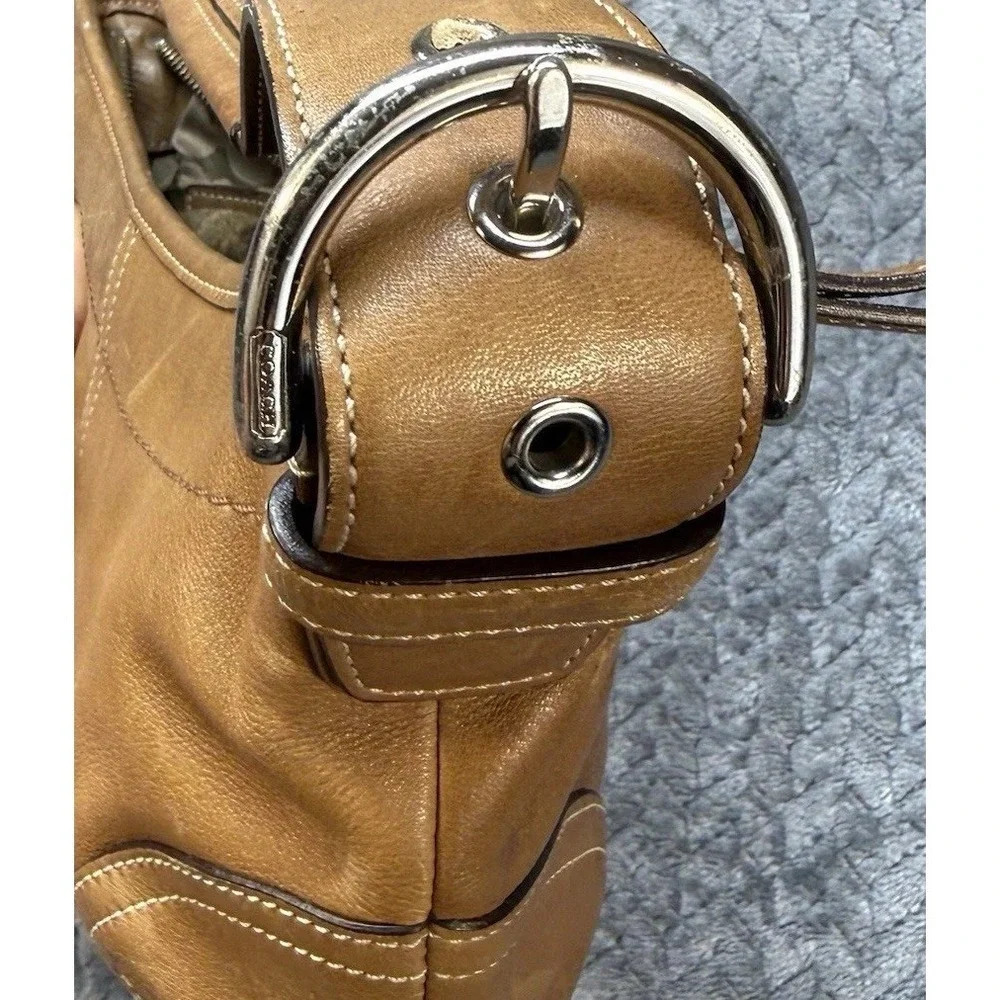 Coach Y2K Soho Hobo Shoulder Bag 9541 Tan Brown Leather Purse Hangtag Vintage